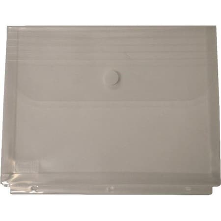 Filexec Poly Envelope; 3-Hole Punched To Fit In 3-Ring Binder; Clear; Pack 12